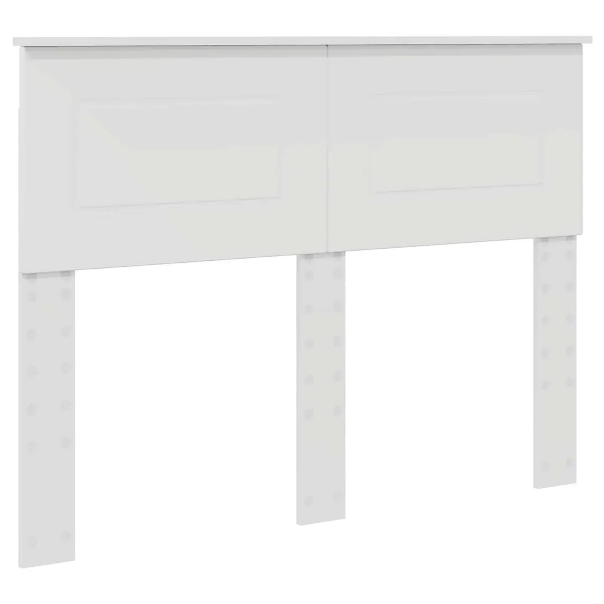 Bed Frame with Wall-Mounted Headboard Adjustable Height 135 x 190 cm White
