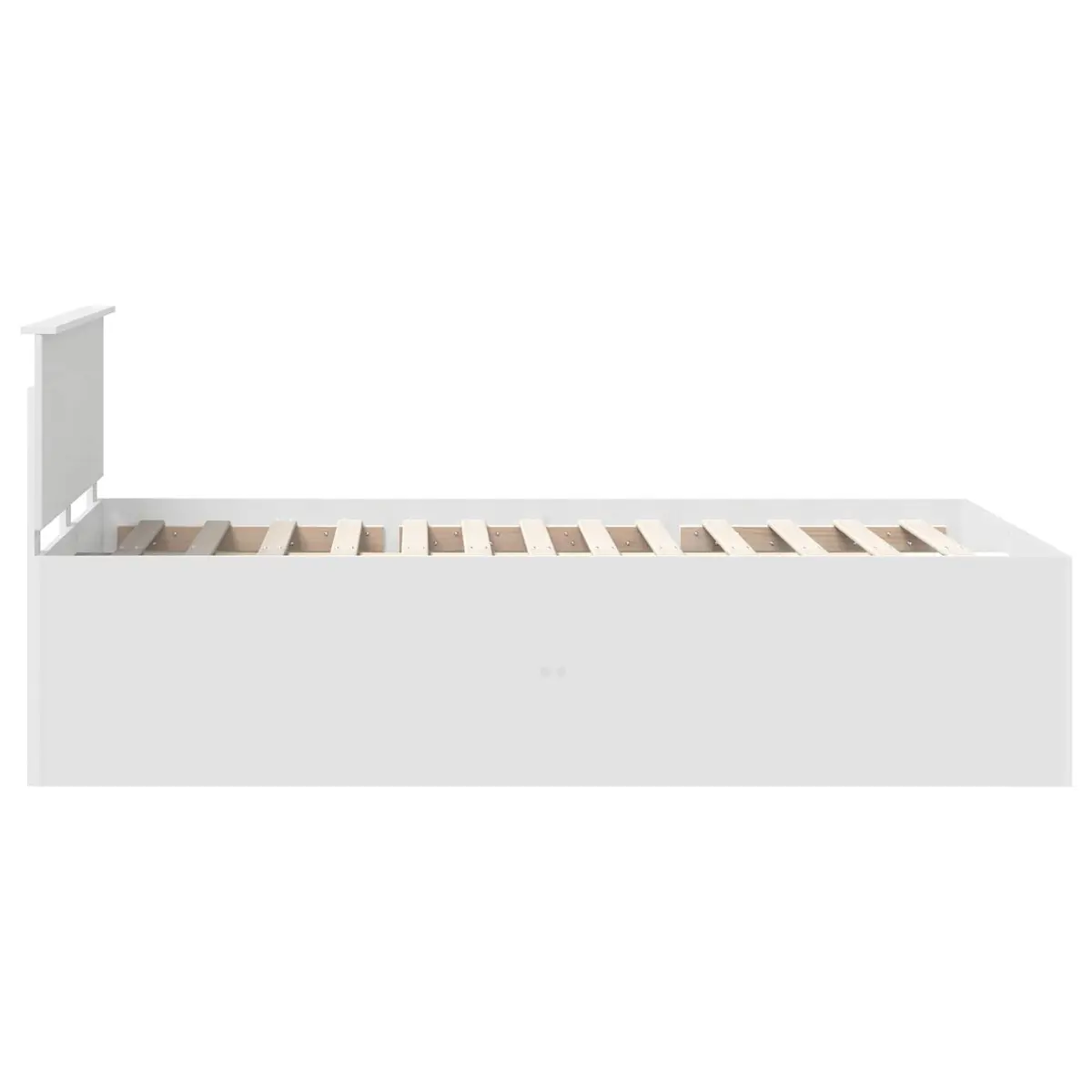 Bed Frame with Headboard Modern 135 x 190 cm White