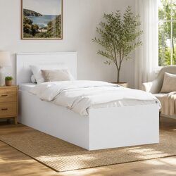 Engineered Wood Bed Frame with Headboard 90 x 190 cm