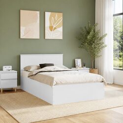 Sleek and Contemporary Bed Frame with Headboard 135 x 190 cm