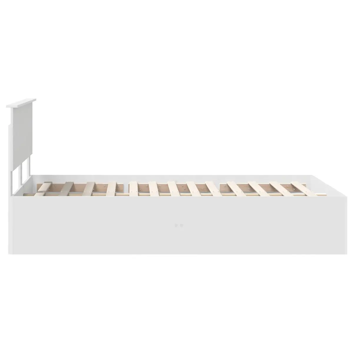 Bed Frame with Headboard Modern 135 x 190 cm White