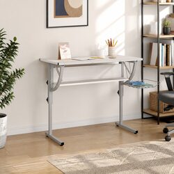 Craft Desk with Adjustable Height and Steel Frame