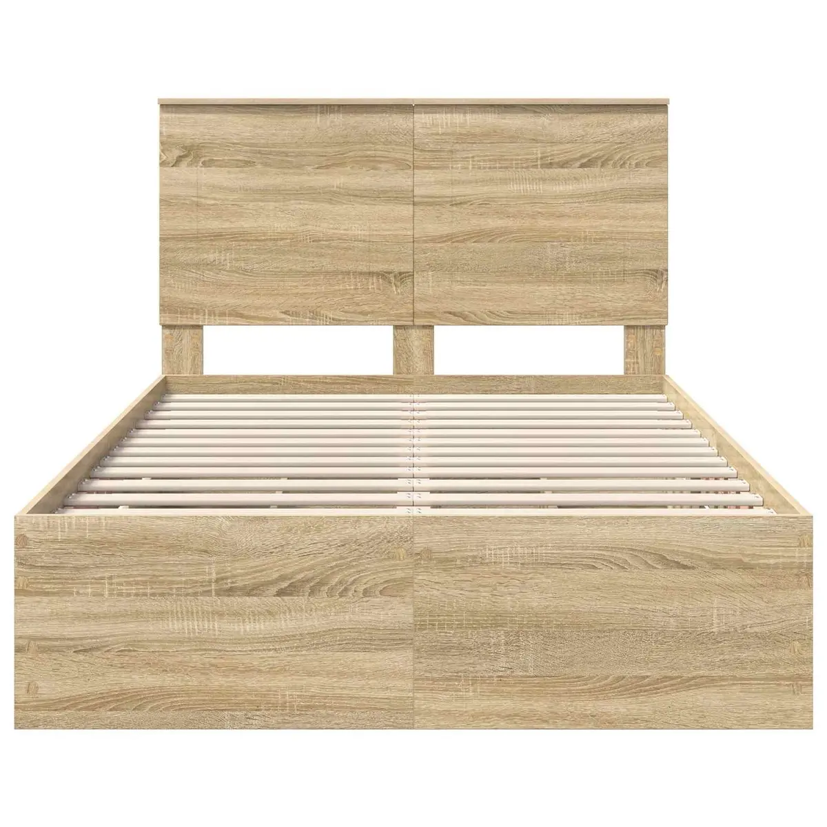 Bed Frame with Storage Drawer Modern 135 x 190 cm Sonoma Oak