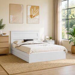 Sleek Storage Bed Frame with Headboard and Drawers