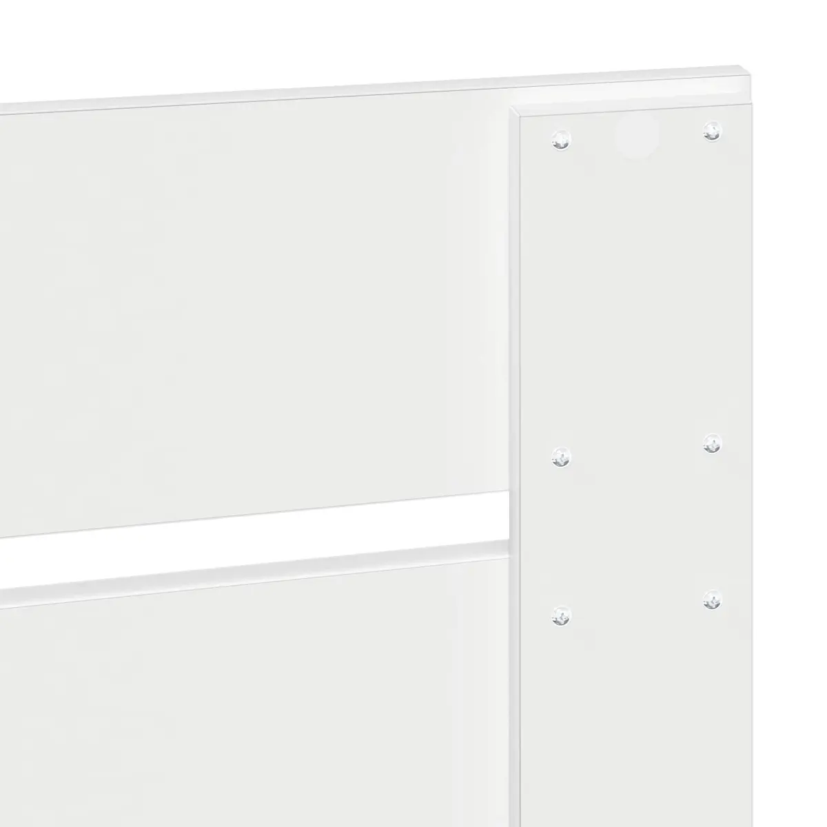 Bed Frame with Storage Drawers Modern 150x200cm White Engineered Wood