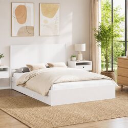 Modern Bed Frame with Headboard and Storage, 150 x 200 cm