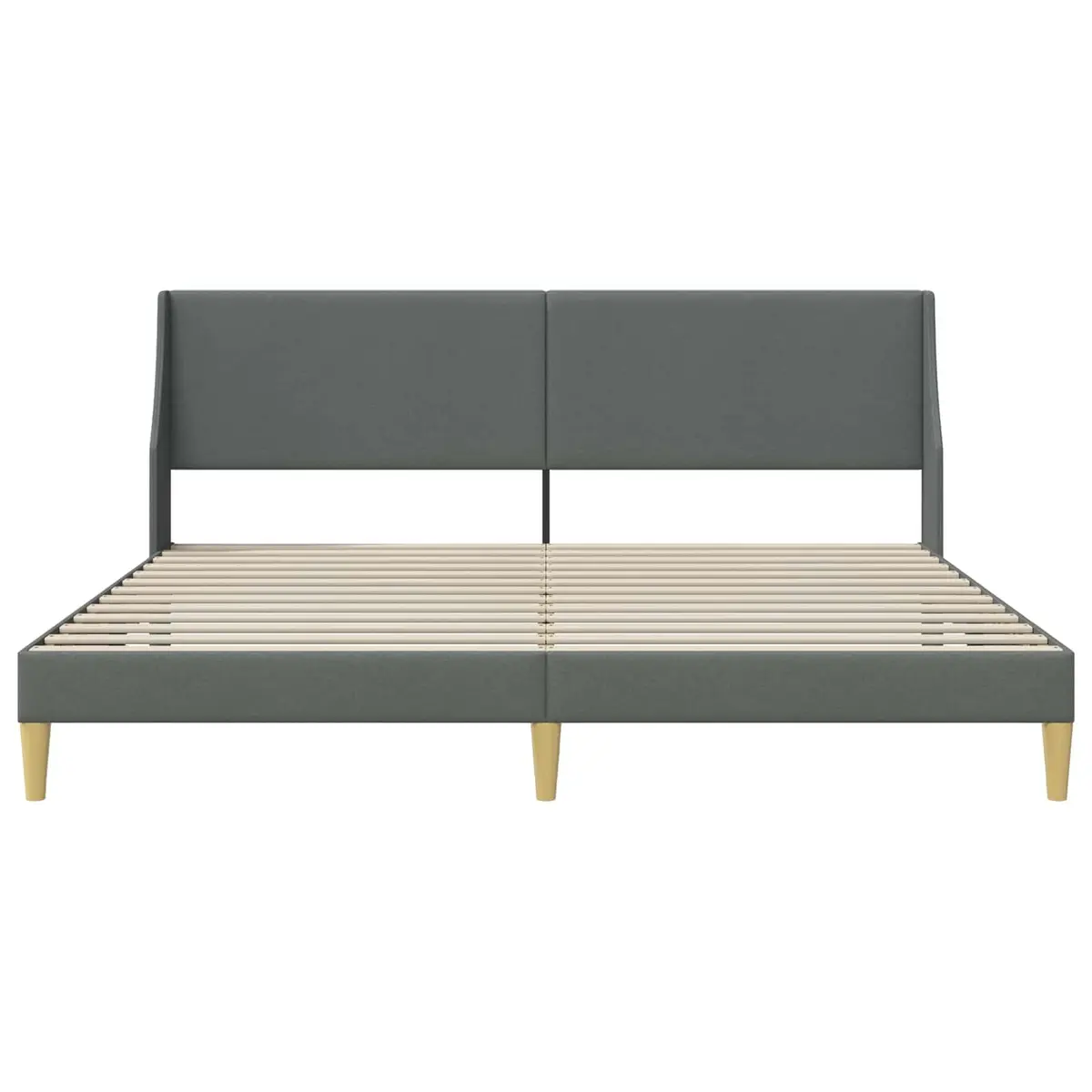 Bed Frame Fabric Headboard Dark Grey 180 x 200 cm