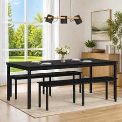 Rectangular Dining Table with Metal Frame 200x100x75cm