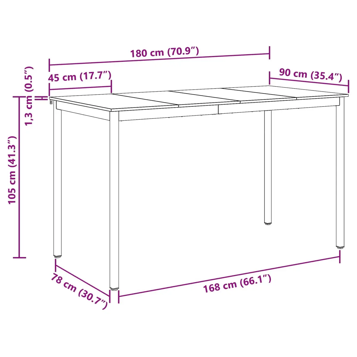 Standing Bar Table Modern Rectangular Engineered Wood Black
