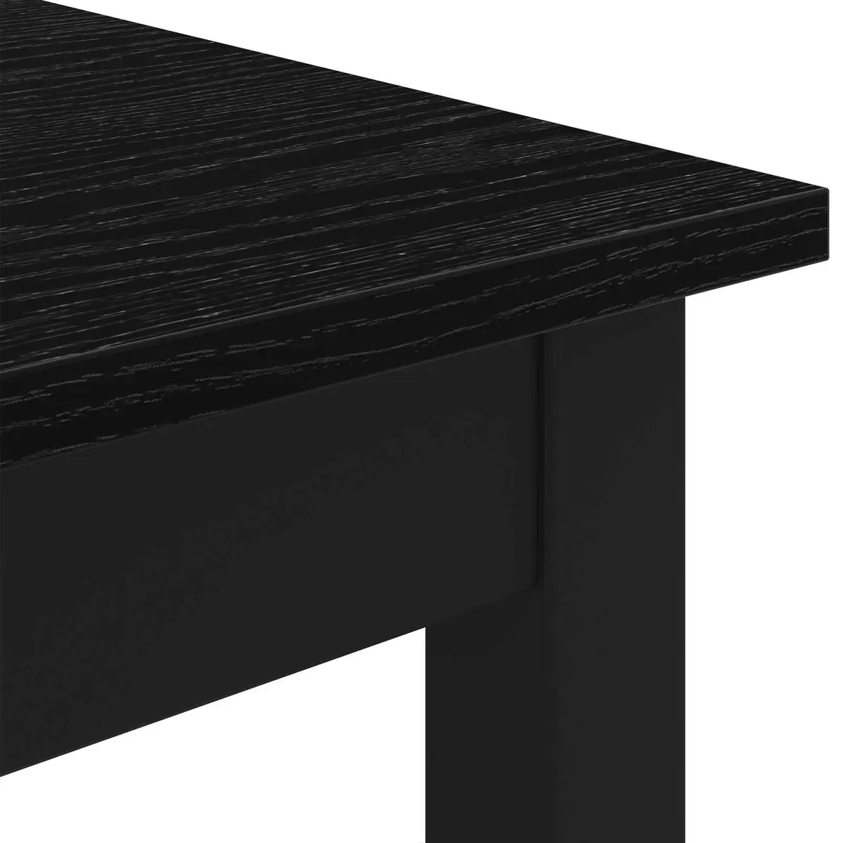 Standing Bar Table Modern Rectangular Engineered Wood Black