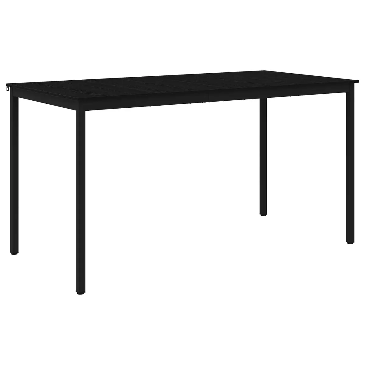 Standing Bar Table Rectangular Easy to Clean Black Engineered Wood
