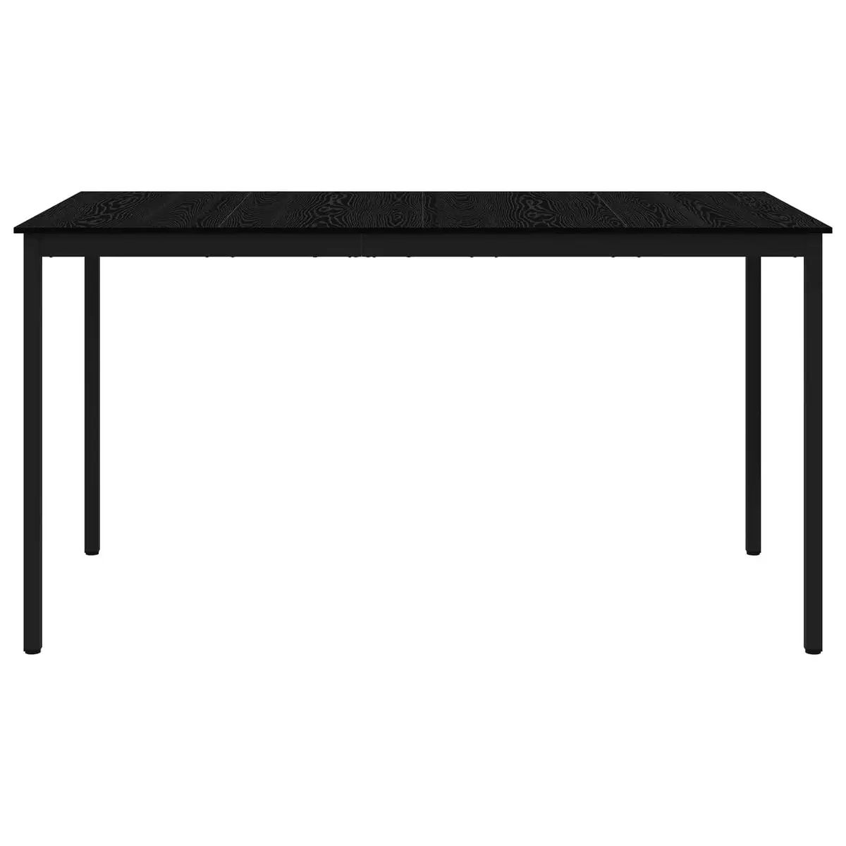 Standing Bar Table Rectangular Easy to Clean Black Engineered Wood