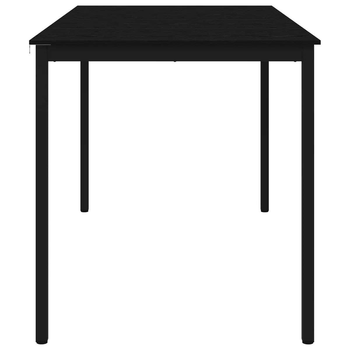Standing Bar Table Rectangular Easy to Clean Black Engineered Wood