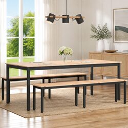 Dining Table with Solid Pine Wood Top 200 x 100 x 75 cm