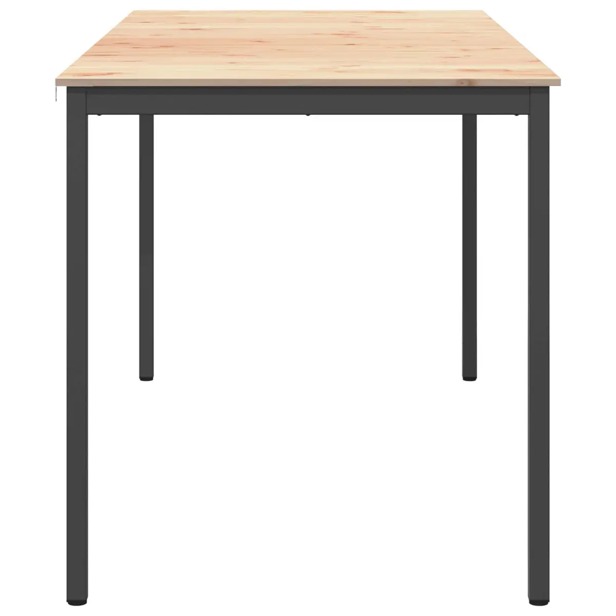 Bar Table Solid Pine Wood Top Metal Legs Kitchen Dining Room Furniture