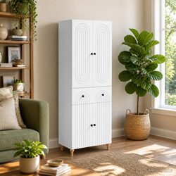 Two Cabinet Units in Engineered Wood – 66 x 34.5 x 90 cm
