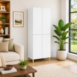 2-Piece Cabinet Set with Drawers and Compartments