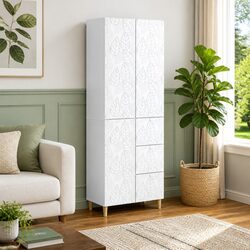 Compact Modular Furniture Set 2 Pieces White Indoor Outdoor