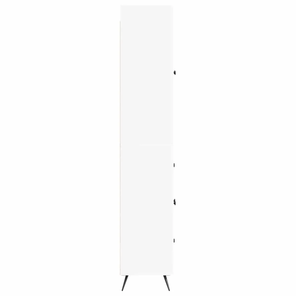Engineered Wood Cabinet Set 2 Piece Storage Furniture Adjustable Lockable White Indoor Outdoor