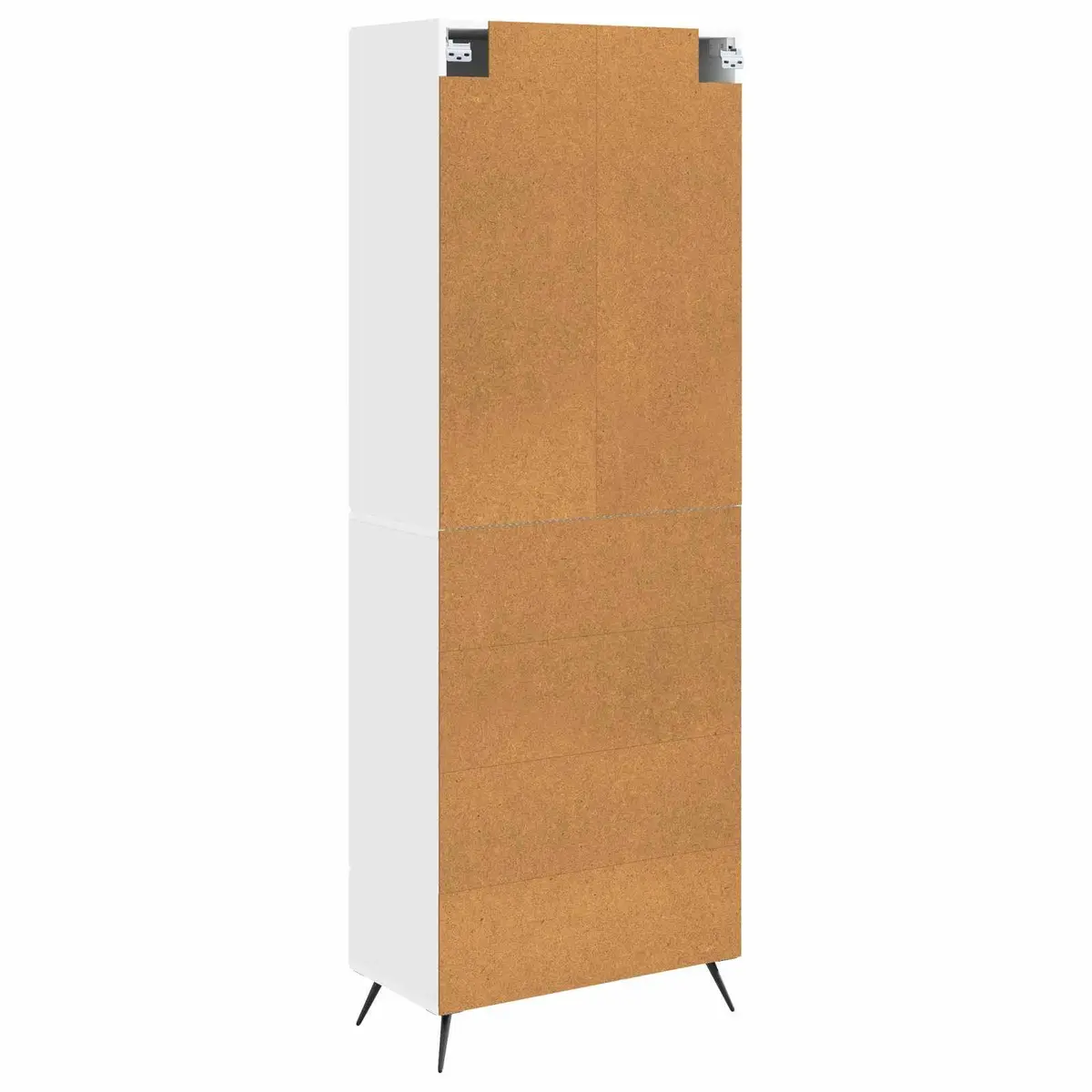 Engineered Wood Cabinet Set 2 Piece Storage Furniture Adjustable Lockable White Indoor Outdoor