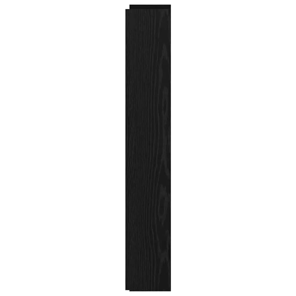 Engineered Wood Storage Headboard with Adjustable RGB LED Lights for Bedroom Black