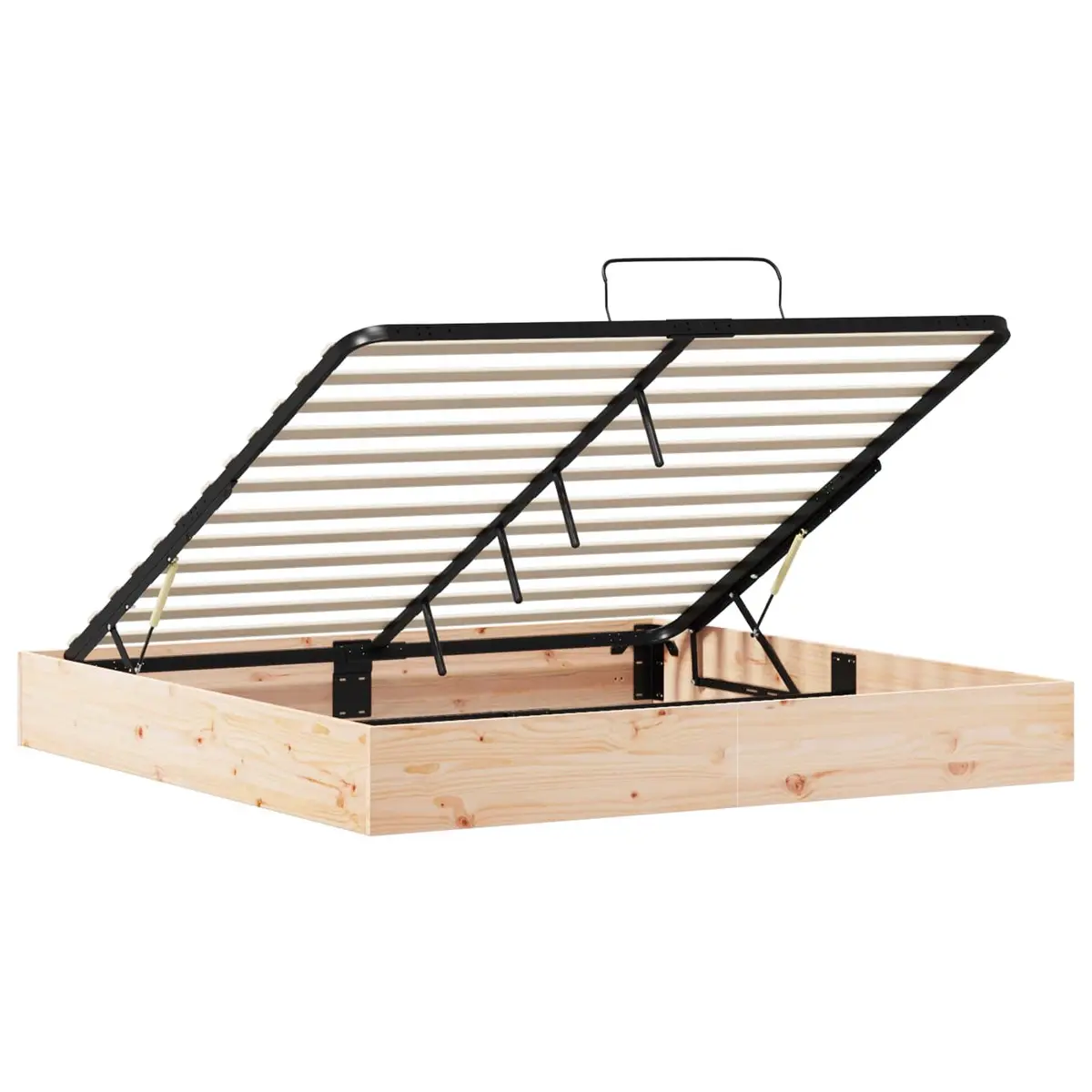 Storage Ottoman Bed Frame Modern Gas Lift 180 x 200 cm Brown