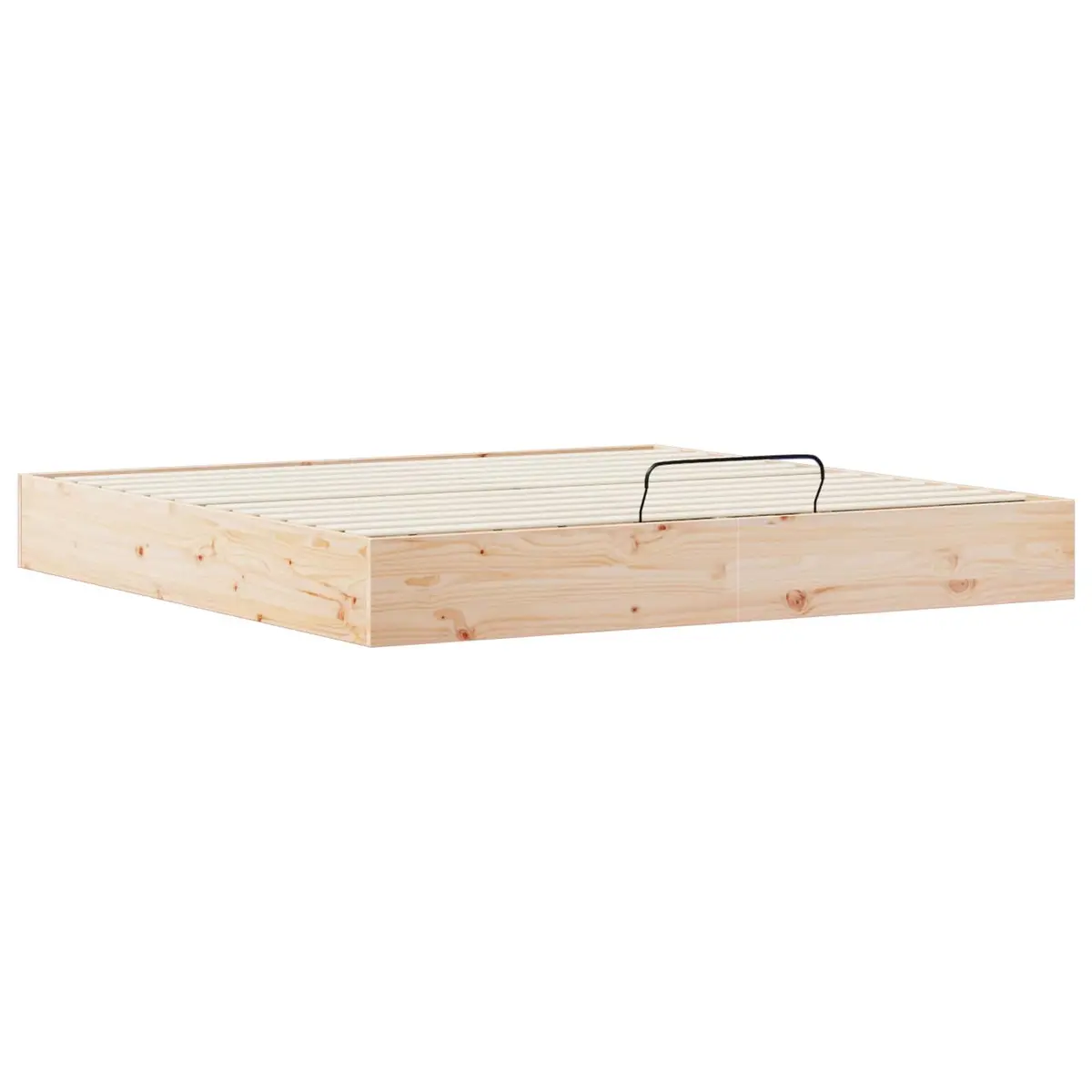 Storage Ottoman Bed Frame Modern Gas Lift 180 x 200 cm Brown