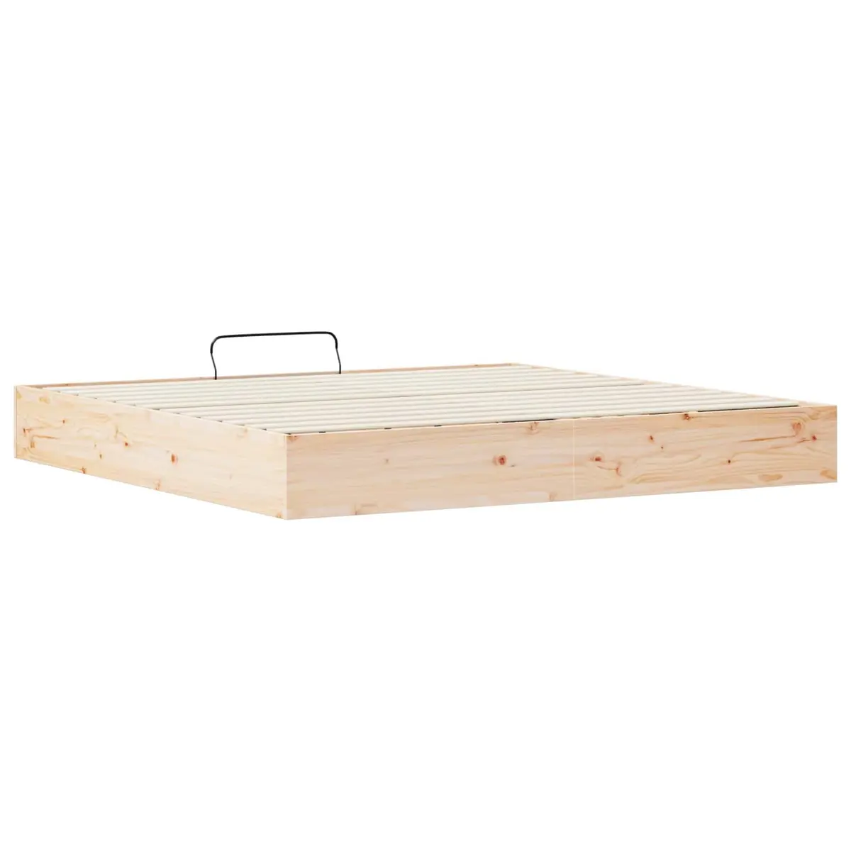 Storage Ottoman Bed Frame Modern Gas Lift 180 x 200 cm Brown