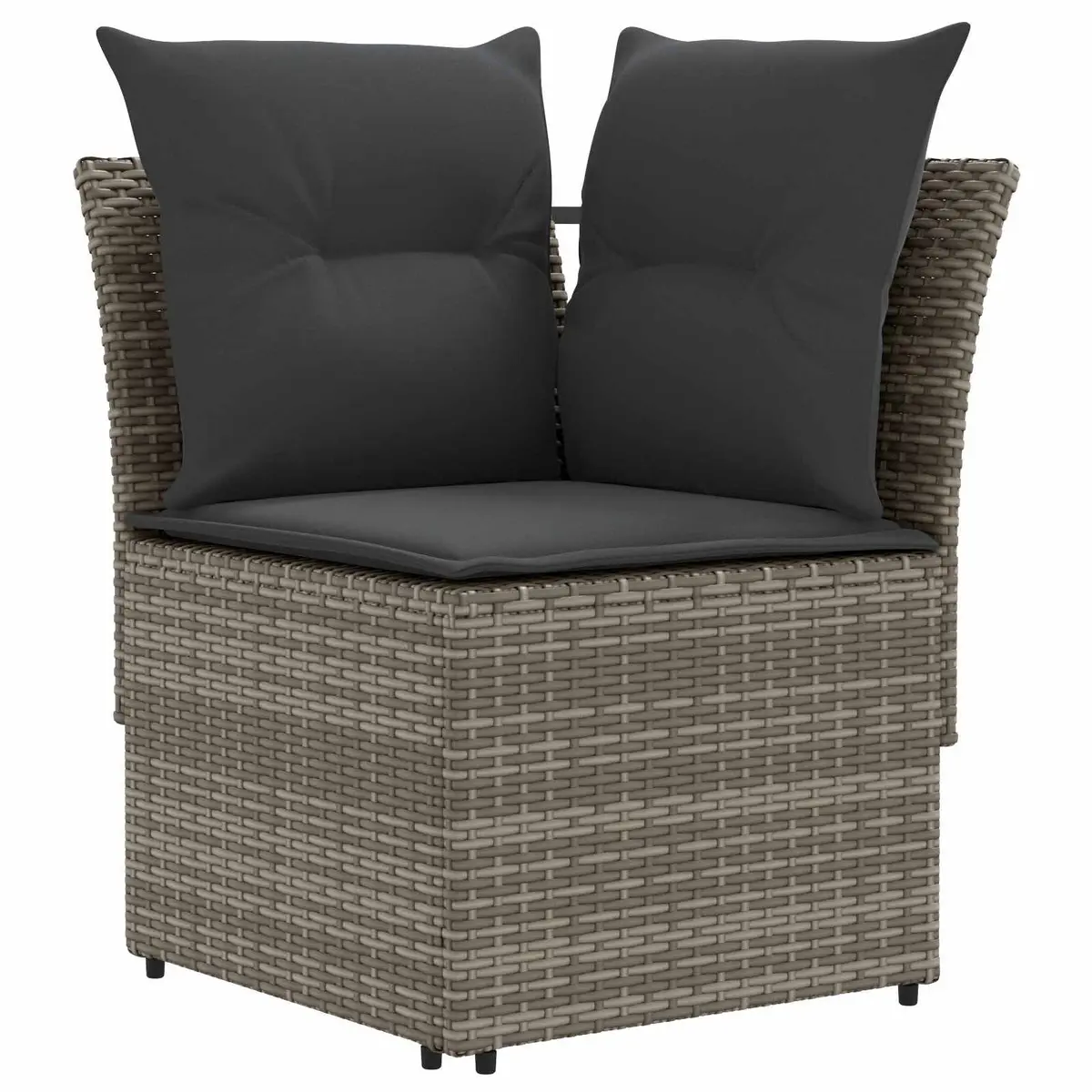 Outdoor Furniture Set 8 Piece Sofa with Cushions Patio Grey PE Rattan Garden