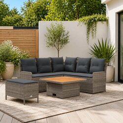 Sleek 5-Piece Grey Rattan Set to Complete Your Room