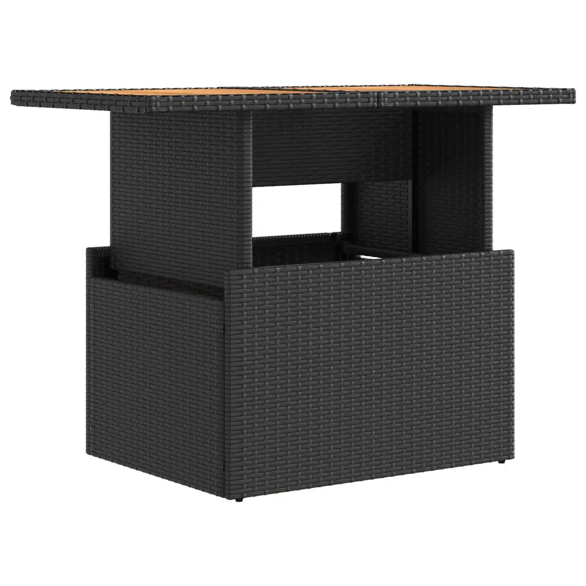 Outdoor Dining Set Adjustable Comfort 3 Piece Black