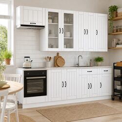 8-Piece Engineered Wood Kitchen Storage Cabinet