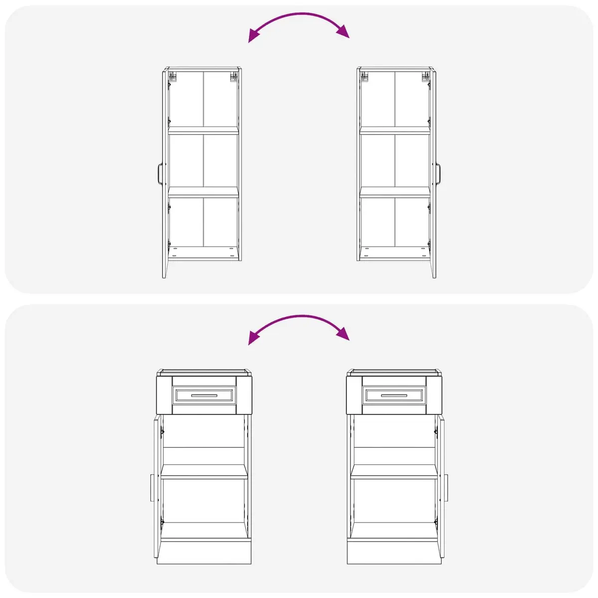 Kitchen Cabinet 5 Piece Engineered Wood Storage Unit White