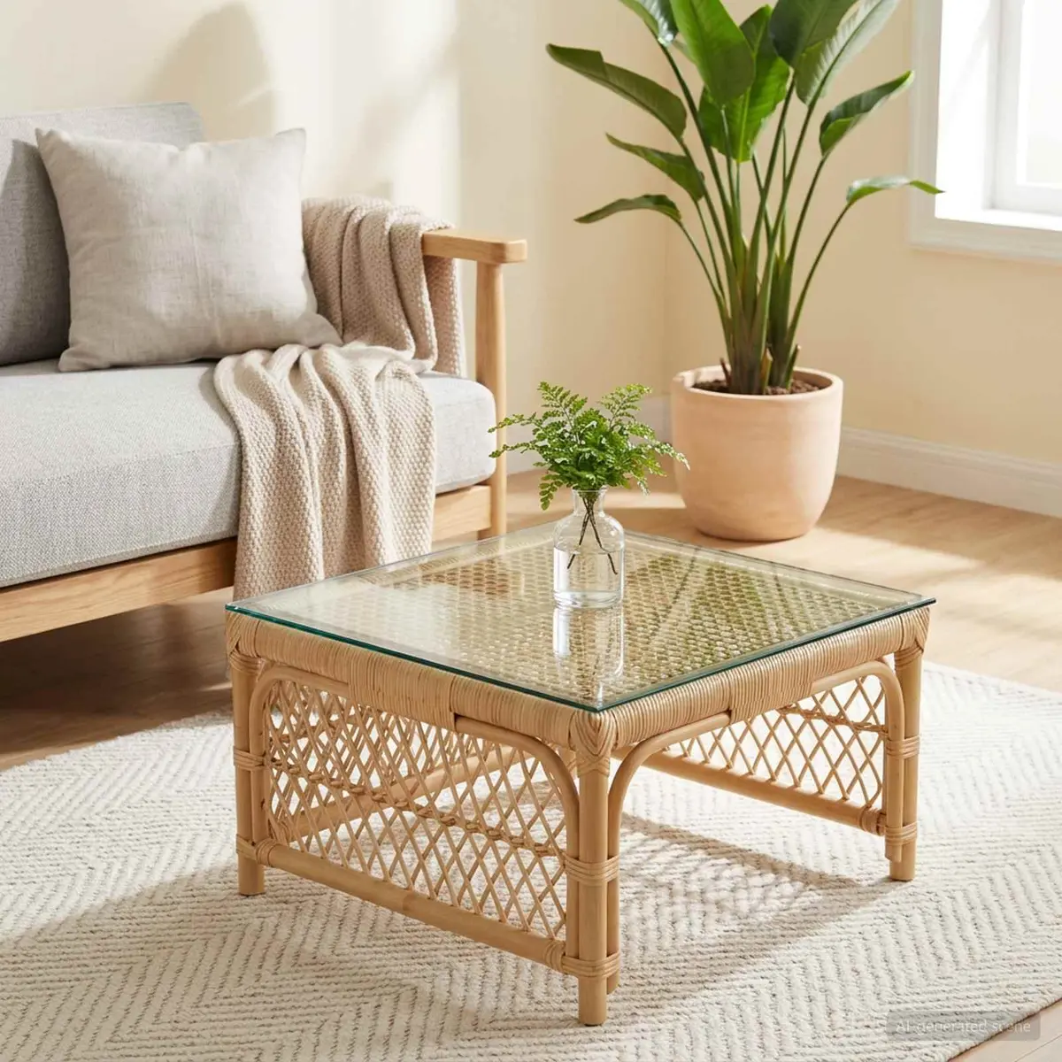 Tempered Glass Table Top Clear 50x50 cm Transparent
