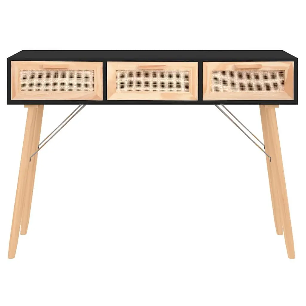 Console Table Storage 105x30x75 cm Black