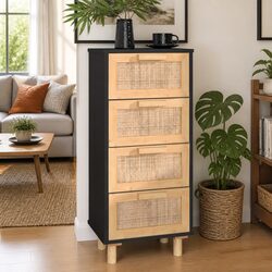 Efficient Sideboard Storage Cabinet 40x30x90cm Black