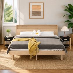 Set of 2 Black Bedside Tables, 42x38x45 cm