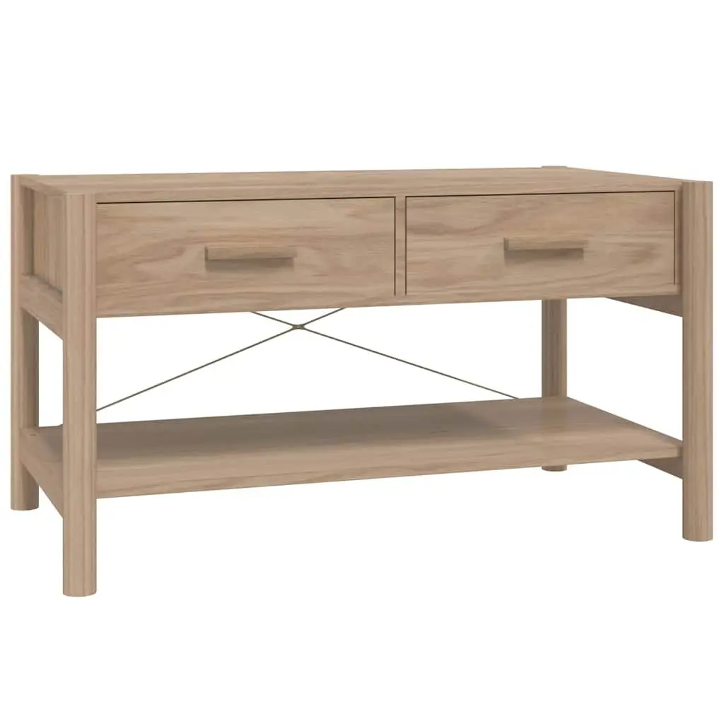 Coffee Table with Storage Engineered Wood Brown 82L x 48W x 45H cm