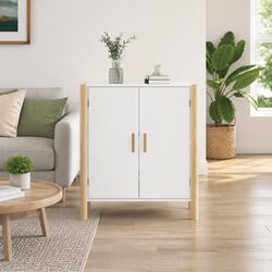 White Sideboard Cabinet 62x38x70 cm with Storage