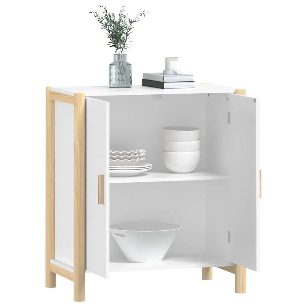Sideboard Storage Cabinet Engineered Wood 62x38x70 cm White