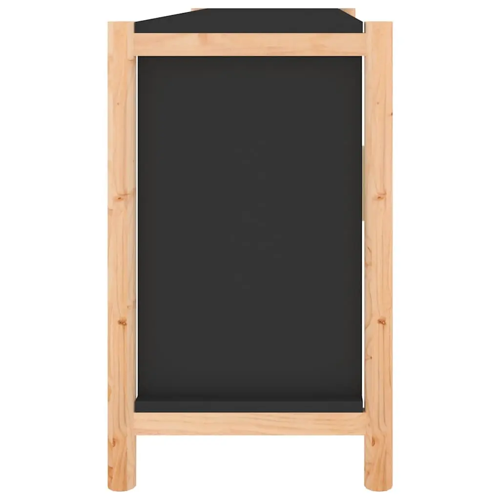 Sideboard Black Storage Cabinet Engineered Wood 107x38x60 cm