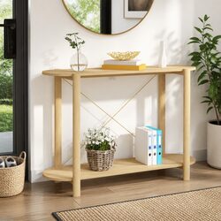 Engineered Wood Console Table 110x38x75 cm with Storage