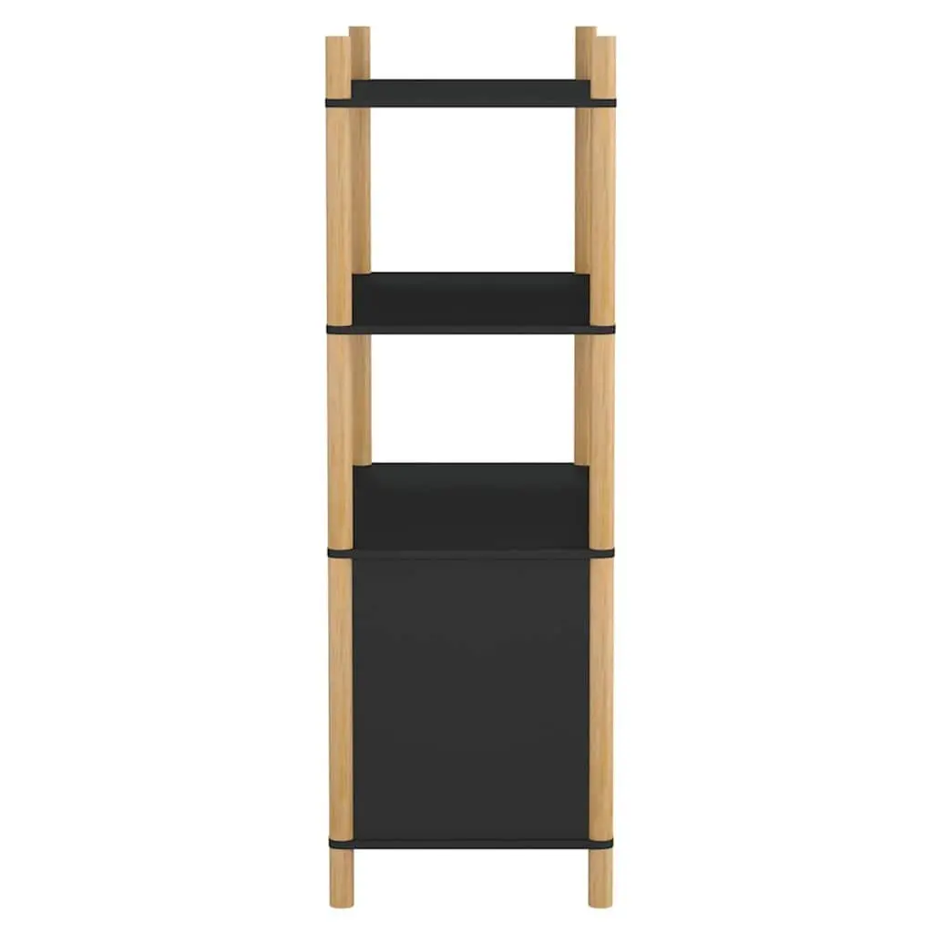 Highboard Sideboard Buffet Storage Cabinet Black Engineered Wood 80W x 40D x 121H cm