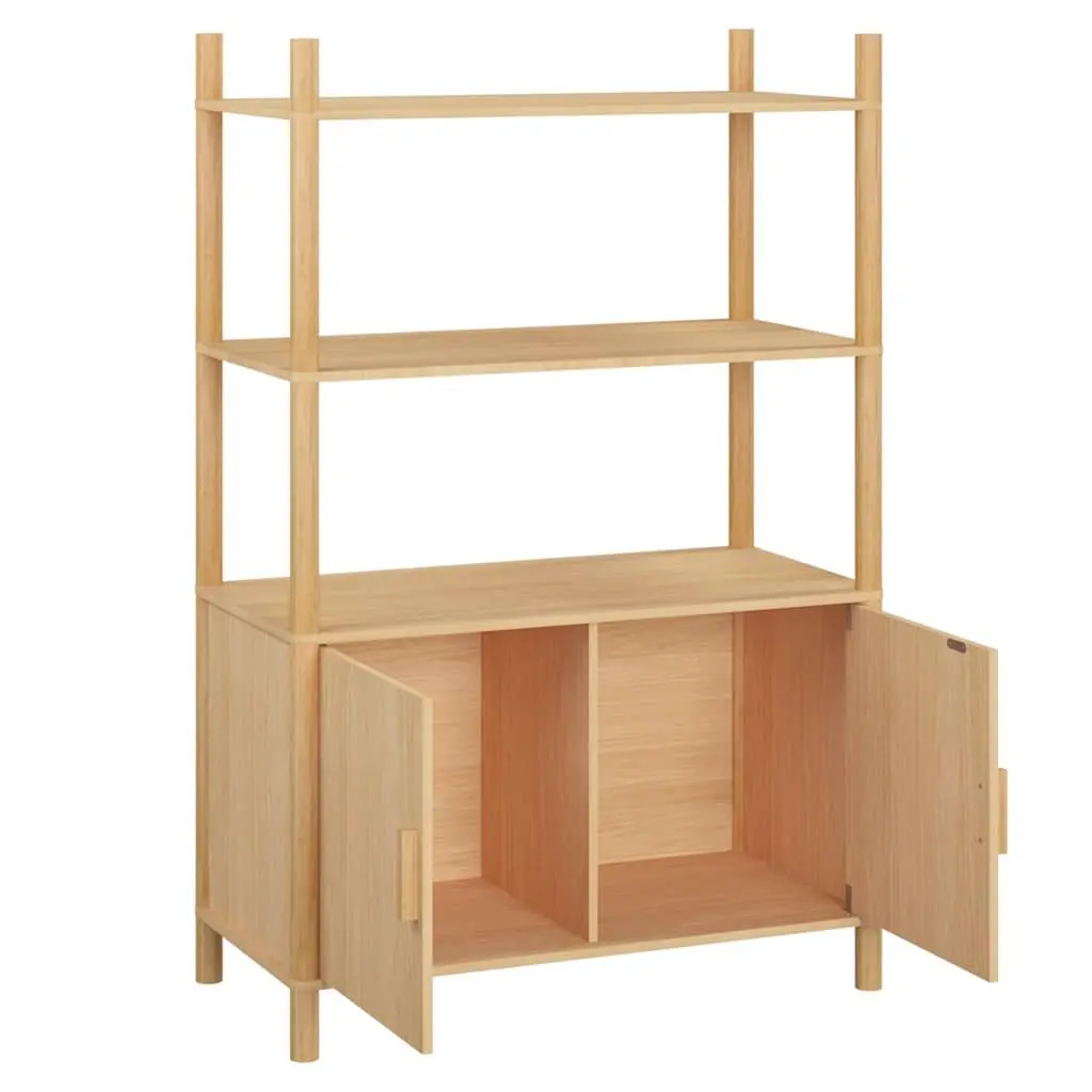 Sideboard Cabinet Storage Engineered Wood Brown 80x40x121cm
