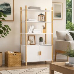 White Highboard Storage Cabinet Specifications and Features