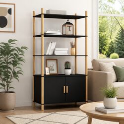 Highboard Storage Cabinet 80x40x153cm Engineered Wood
