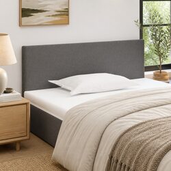 Adjustable Height Dark Grey Fabric Headboard 100cm