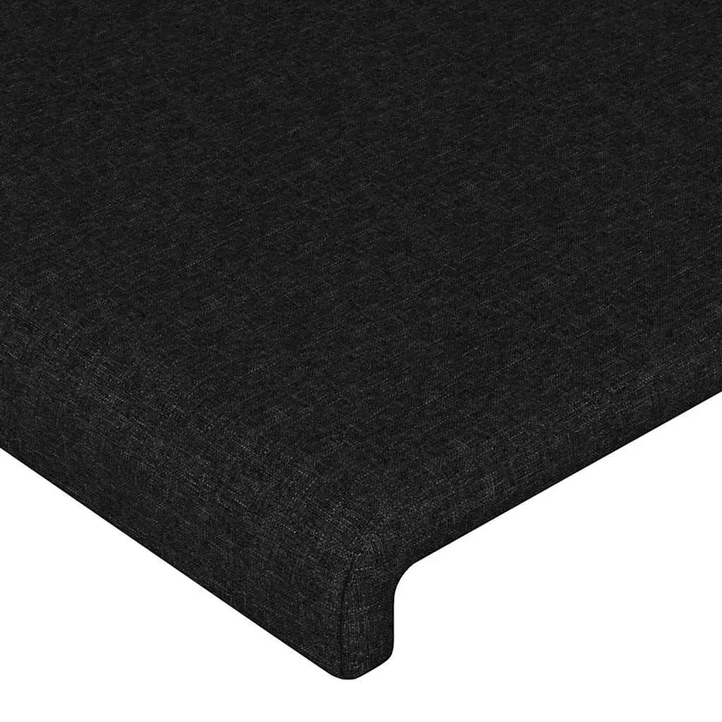 Headboard Adjustable Height Black 100cm Fabric Bedroom Furniture Wooden Legs