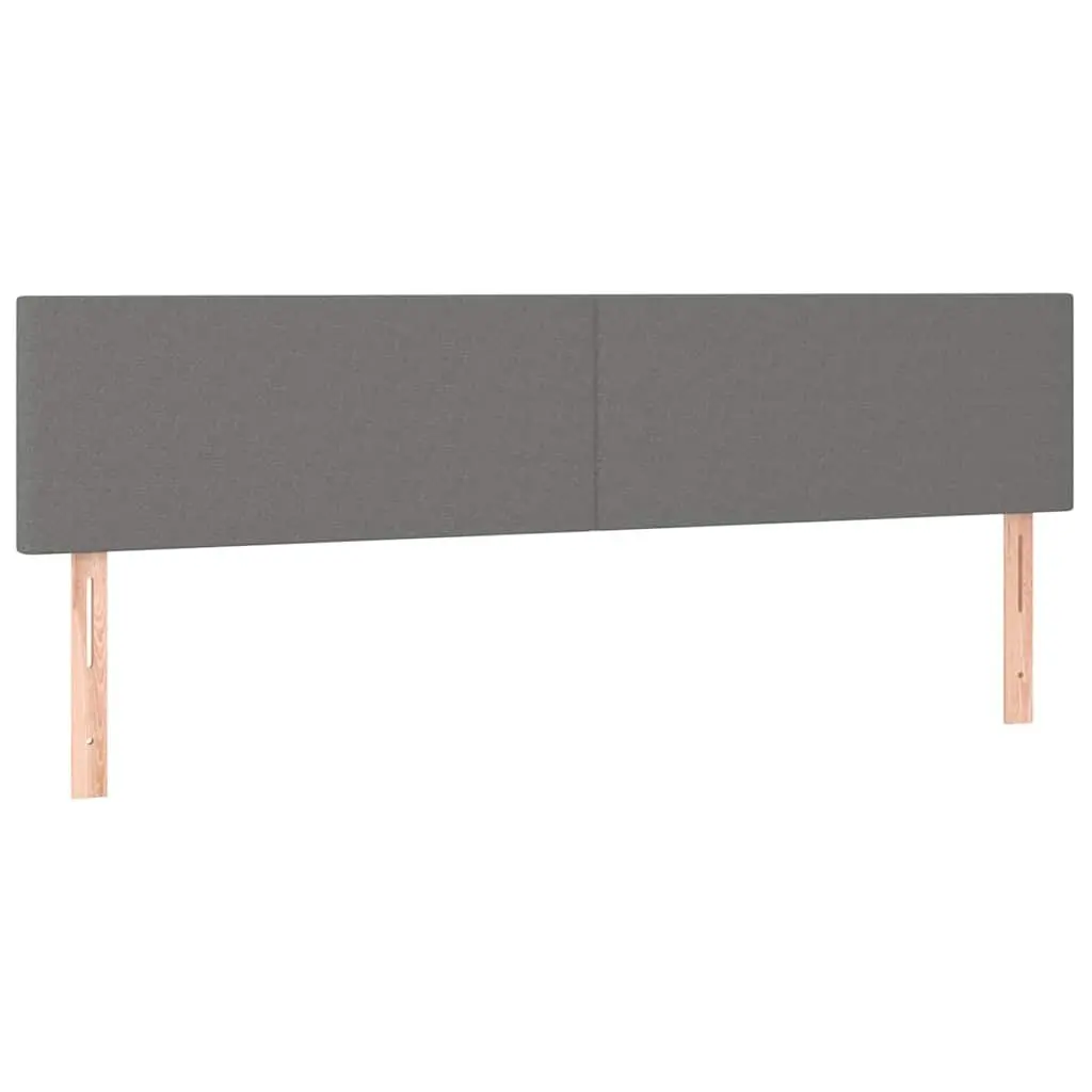 Headboard Adjustable Dark Grey 200x5x78/88 cm Fabric Bedroom Furniture