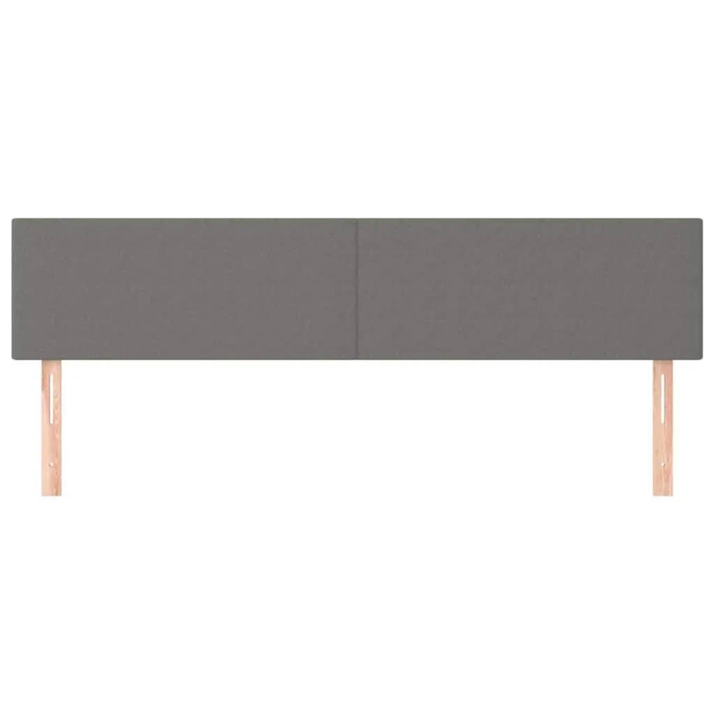 Headboard Adjustable Dark Grey 200x5x78/88 cm Fabric Bedroom Furniture